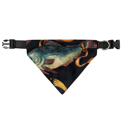 Watercolor Pisces Zodiac Sign Print Over The Collar Dog Bandana