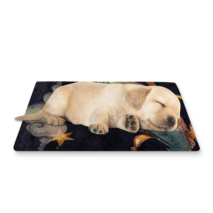 Watercolor Pisces Zodiac Sign Print Pet Cooling Mat Cover