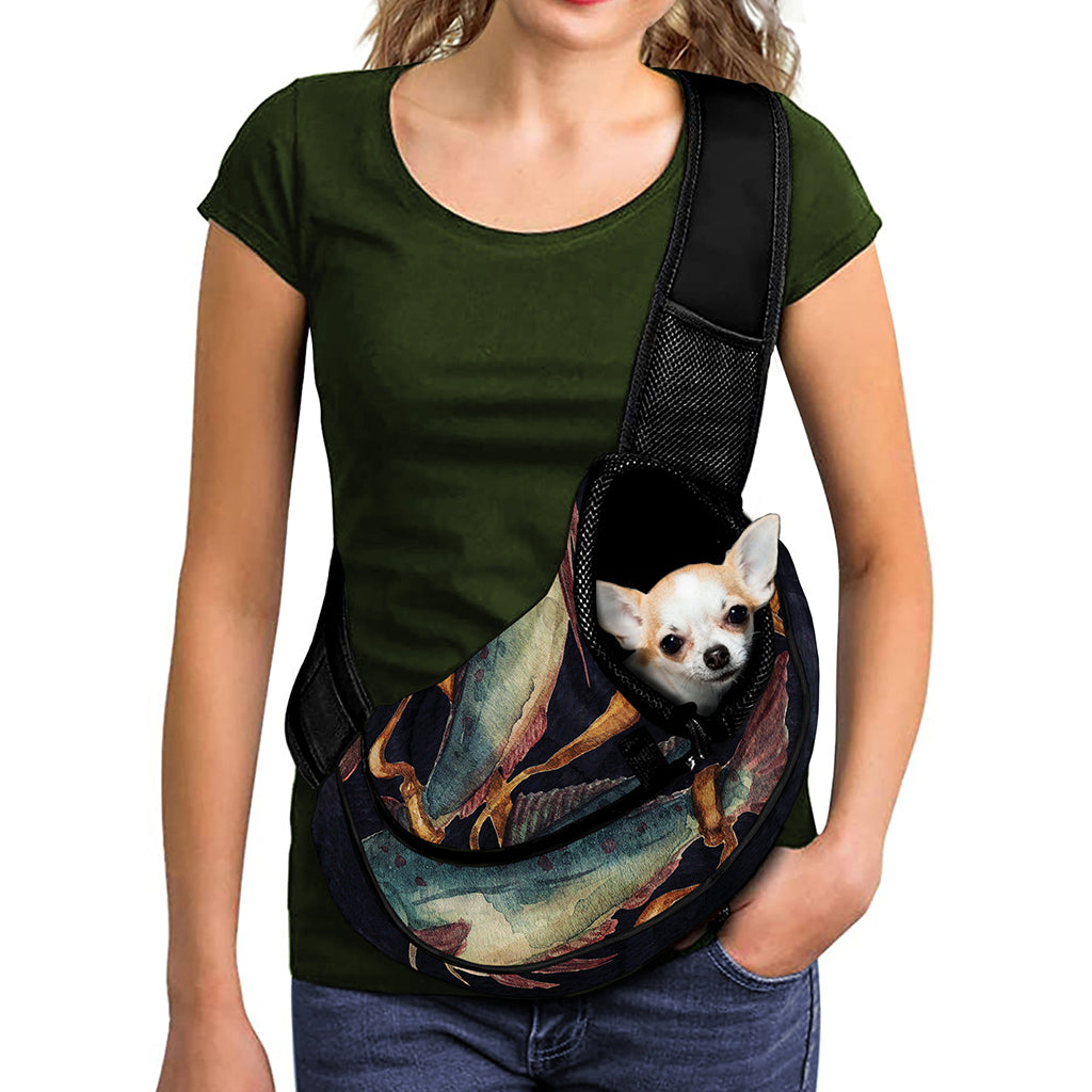 Watercolor Pisces Zodiac Sign Print Pet Sling Carrier