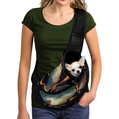 Watercolor Pisces Zodiac Sign Print Pet Sling Carrier