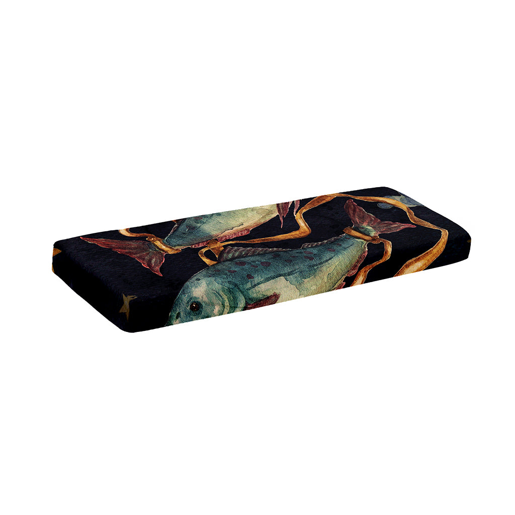 Watercolor Pisces Zodiac Sign Print Piano Keyboard Cover