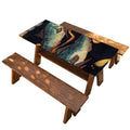 Watercolor Pisces Zodiac Sign Print Picnic Table Cover
