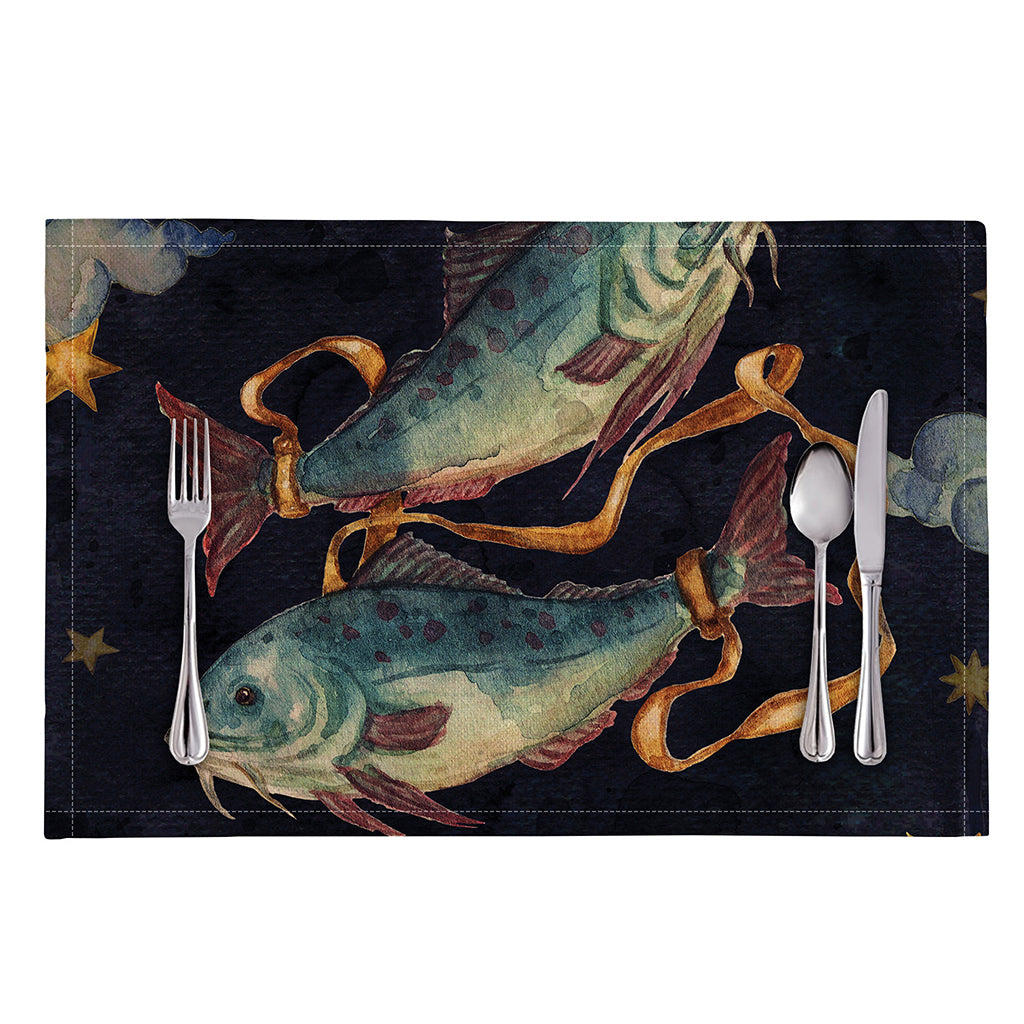 Watercolor Pisces Zodiac Sign Print Placemat