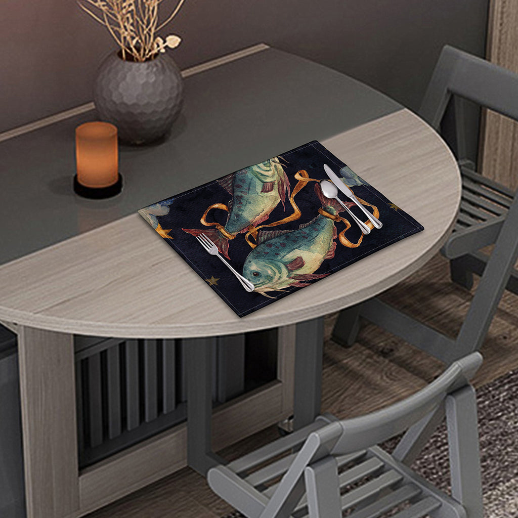 Watercolor Pisces Zodiac Sign Print Placemat