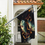 Watercolor Pisces Zodiac Sign Print Polyester Flag