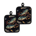 Watercolor Pisces Zodiac Sign Print Pot Holders