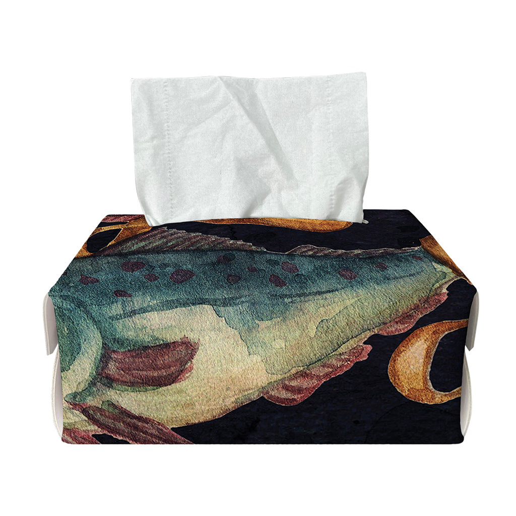 Watercolor Pisces Zodiac Sign Print Rectangle Tissue Box Cover