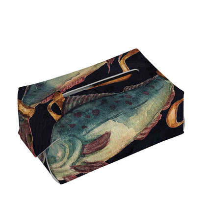 Watercolor Pisces Zodiac Sign Print Rectangle Tissue Box Cover