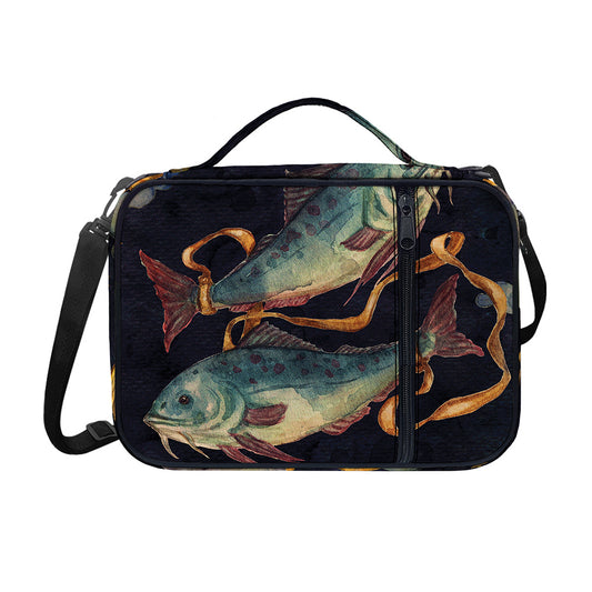Watercolor Pisces Zodiac Sign Print Shoulder Strap Bible Bag