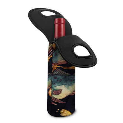Watercolor Pisces Zodiac Sign Print Single Neoprene Wine Tote
