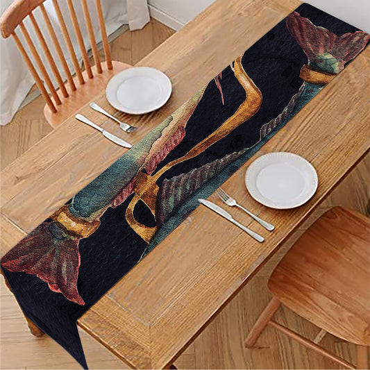 Watercolor Pisces Zodiac Sign Print Table Runner
