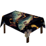 Watercolor Pisces Zodiac Sign Print Tablecloth