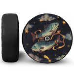 Watercolor Pisces Zodiac Sign Print Tire Cover With Camera Hole