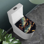 Watercolor Pisces Zodiac Sign Print Toilet Lid Cover