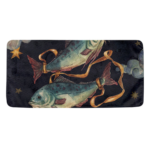 Watercolor Pisces Zodiac Sign Print Towel