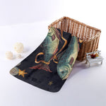 Watercolor Pisces Zodiac Sign Print Towel