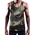 Watercolor Pisces Zodiac Sign Print Men's Workout Tank Top