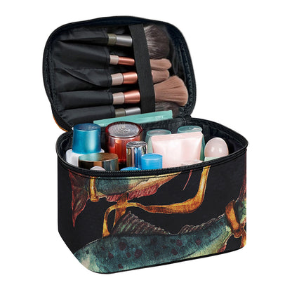 Watercolor Pisces Zodiac Sign Print Travel Makeup Bag
