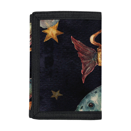Watercolor Pisces Zodiac Sign Print Trifold Wallet