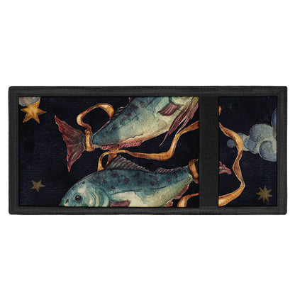 Watercolor Pisces Zodiac Sign Print Trifold Wallet