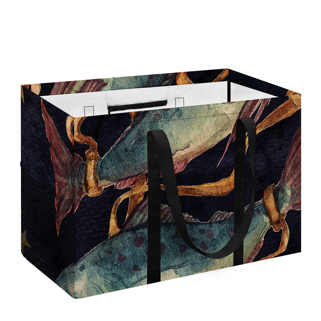 Watercolor Pisces Zodiac Sign Print Utility Tote Bag