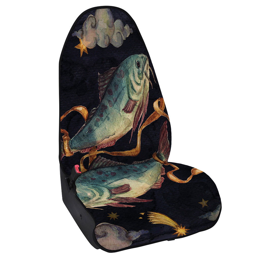 Watercolor Pisces Zodiac Sign Print Waterproof Car Seat Cover