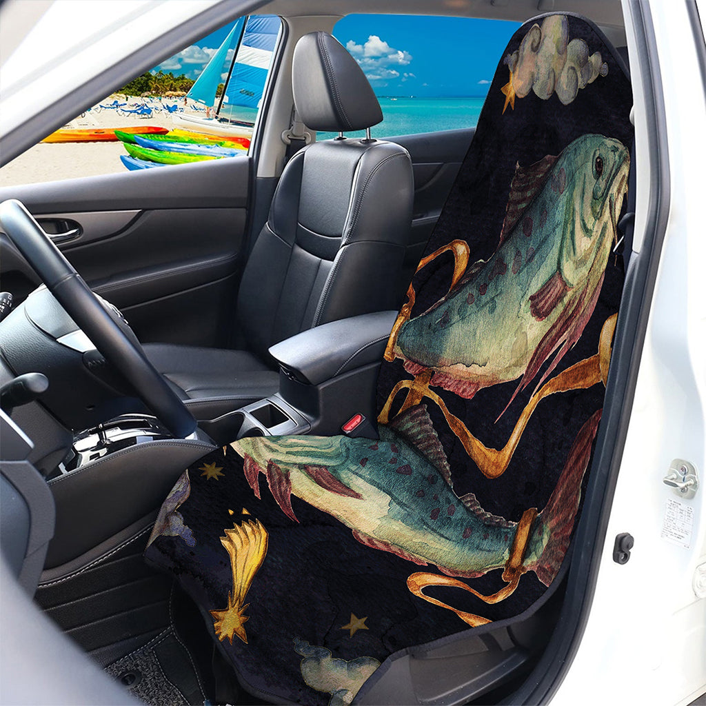 Watercolor Pisces Zodiac Sign Print Waterproof Car Seat Cover