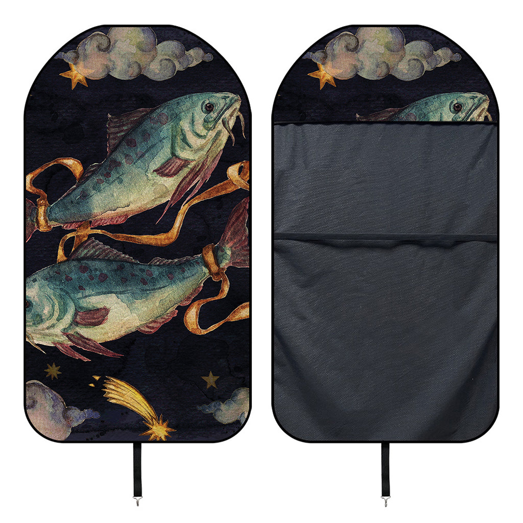 Watercolor Pisces Zodiac Sign Print Waterproof Car Seat Cover