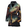 Watercolor Pisces Zodiac Sign Print Women's Bathrobe