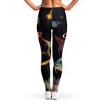 Watercolor Pisces Zodiac Sign Print Women's Leggings