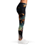 Watercolor Pisces Zodiac Sign Print Women's Leggings
