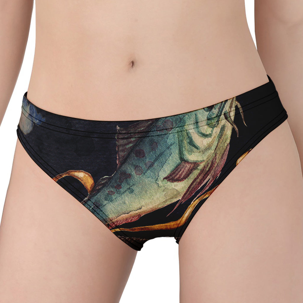 Watercolor Pisces Zodiac Sign Print Women's Panties