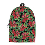 Watercolor Poinsettia Pattern Print Backpack
