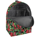Watercolor Poinsettia Pattern Print Backpack