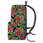 Watercolor Poinsettia Pattern Print Backpack