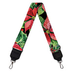 Watercolor Poinsettia Pattern Print Bag Strap