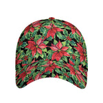 Watercolor Poinsettia Pattern Print Baseball Cap