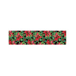 Watercolor Poinsettia Pattern Print Bed Runner