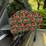 Watercolor Poinsettia Pattern Print Car Side Mirror Covers