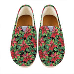 Watercolor Poinsettia Pattern Print Casual Shoes