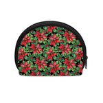 Watercolor Poinsettia Pattern Print Coin Purse