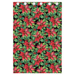 Watercolor Poinsettia Pattern Print Curtain