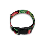 Watercolor Poinsettia Pattern Print Dog Collar