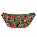 Watercolor Poinsettia Pattern Print Fanny Pack