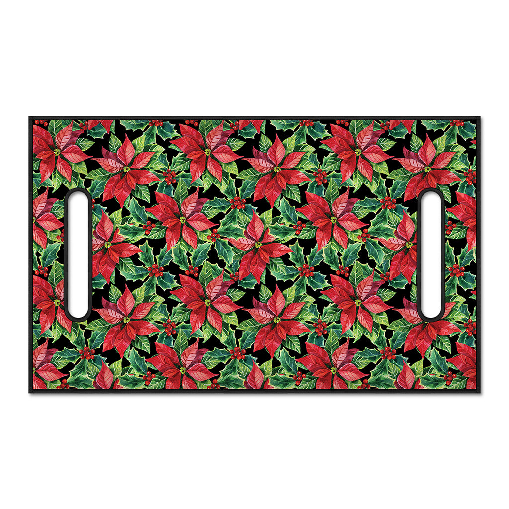 Watercolor Poinsettia Pattern Print Golf Cart Seat Cover