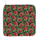 Watercolor Poinsettia Pattern Print Hand Towel