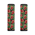 Watercolor Poinsettia Pattern Print Handle Covers