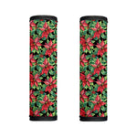 Watercolor Poinsettia Pattern Print Handle Covers