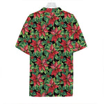 Watercolor Poinsettia Pattern Print Hawaiian Shirt
