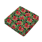 Watercolor Poinsettia Pattern Print Outdoor Seat Cushion Cover